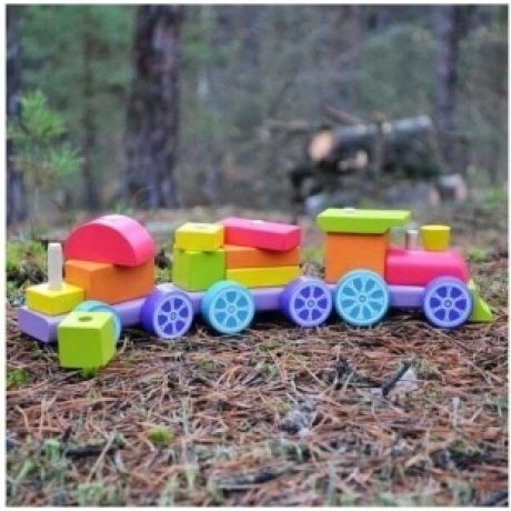 Поезд "Радужный экспресс" (15 деталей) CUBIKA.12923/LP-3 - фото 8