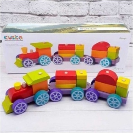 Поезд "Радужный экспресс" (15 деталей) CUBIKA.12923/LP-3 - фото 10