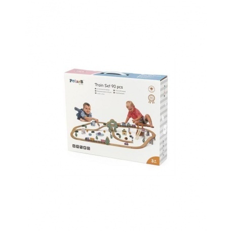 Железная дорога (90 деталей) в коробке 44067 - фото 3