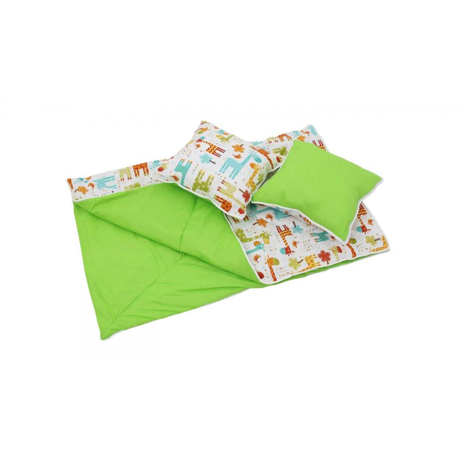 Одеяло и подушки для вигвама детского Polini kids Жираф, зеленый