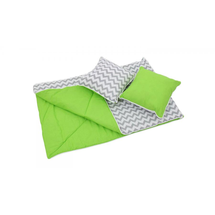 Одеяло и подушки для вигвама детского Polini kids Зигзаг, зеленый