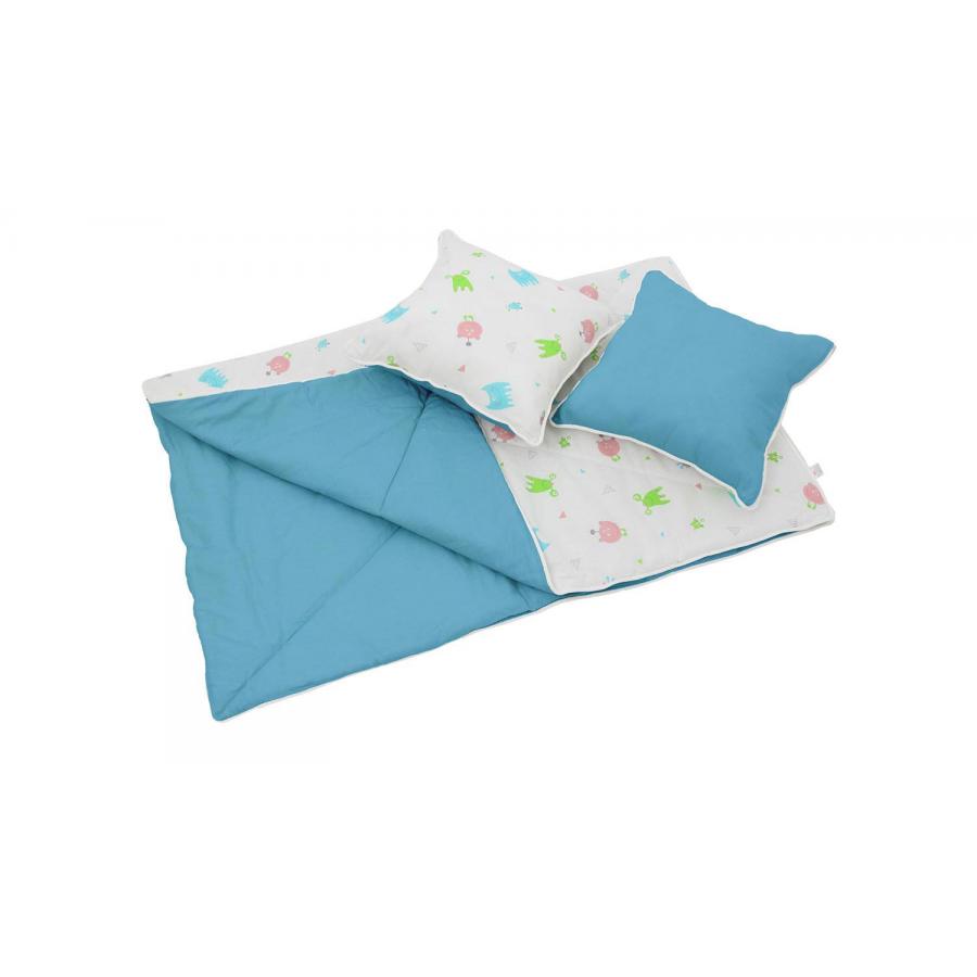 Одеяло и подушки для вигвама детского Polini kids Монстрики, голубой