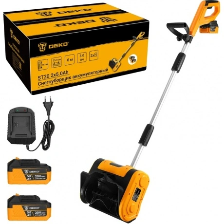 Снегоуборщик электрический Deko ST20 с АКБ 5Ач и ЗУ