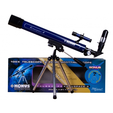 Телескоп Konus Konuspace-4 50/600 AZ, настольный - фото 10