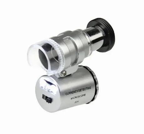 Микроскоп Kromatech 60x мини, с подсветкой (2 LED) и ультрафиоле...
