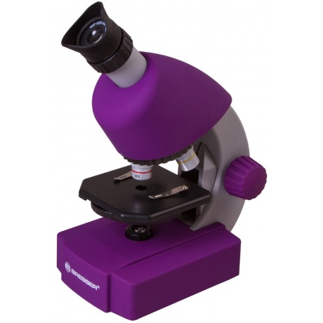 Микроскоп Bresser Junior 40x-640x, фиолетовый - фото 1