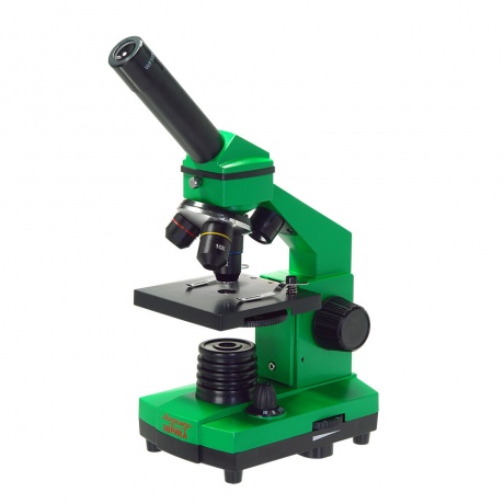 Микроскоп школьный Эврика 40х-400х в кейсе (лайм) - фото 2