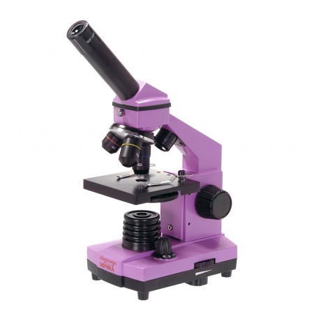 Микроскоп школьный Эврика 40х-400х в кейсе (аметист) - фото 2