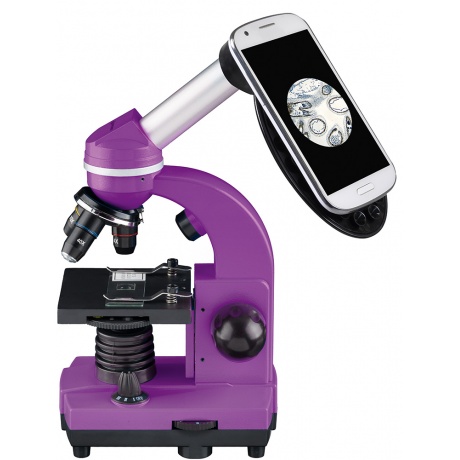 Микроскоп Bresser Junior Biolux SEL 40–1600x, фиолетовый - фото 2
