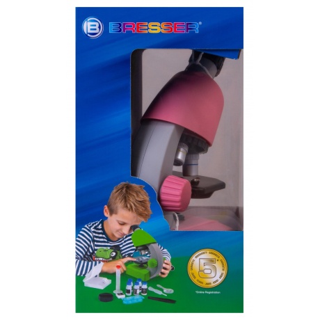 Микроскоп Bresser Junior 40–640x, розовый - фото 6