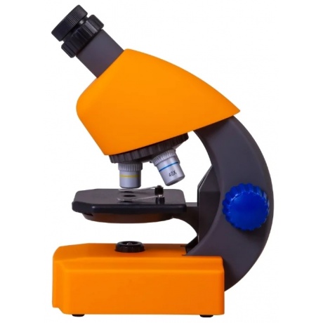 Микроскоп Bresser Junior 40–640x оранжевый с набором для опытов, в кейсе - фото 2