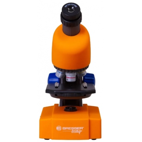 Микроскоп Bresser Junior 40–640x оранжевый с набором для опытов, в кейсе - фото 8