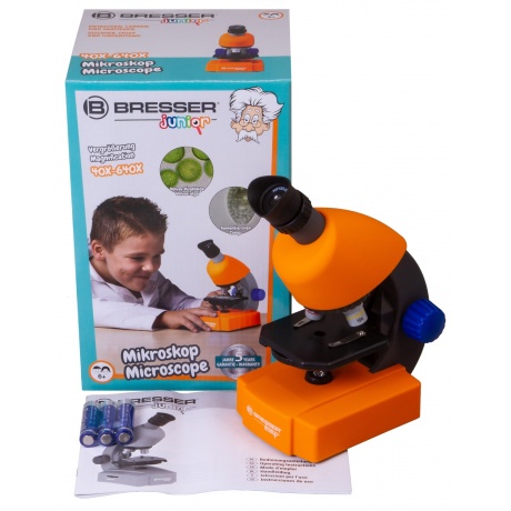 Микроскоп Bresser Junior 40–640x, оранжевый - фото 2