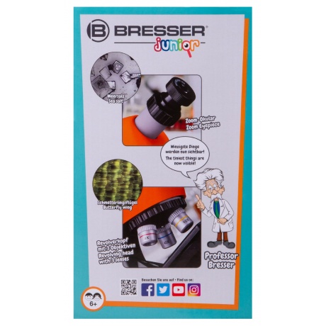 Микроскоп Bresser Junior 40–640x, оранжевый - фото 5