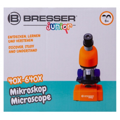 Микроскоп Bresser Junior 40–640x, оранжевый - фото 7