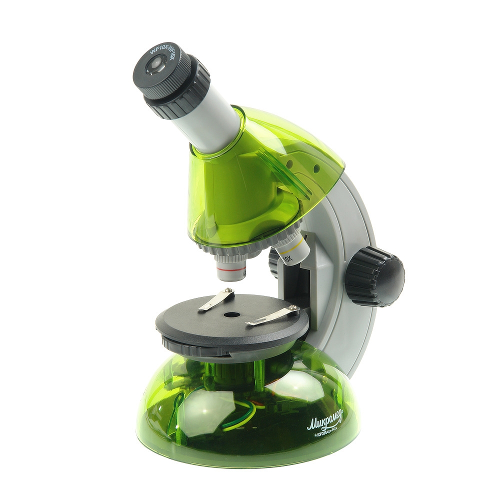 Микроскоп Микромед Атом 40x-640x (лайм) - фото 1
