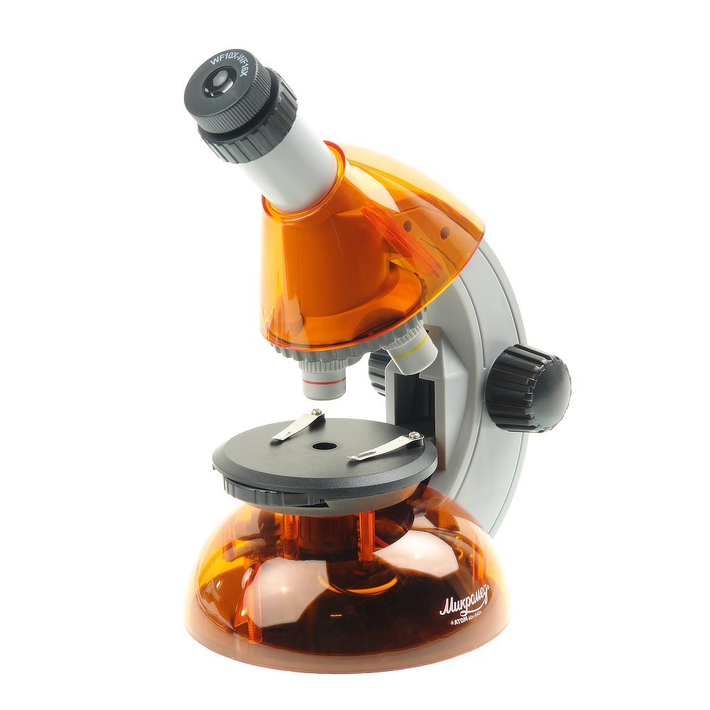 цена Микроскоп Микромед Атом 40x-640x (апельсин)