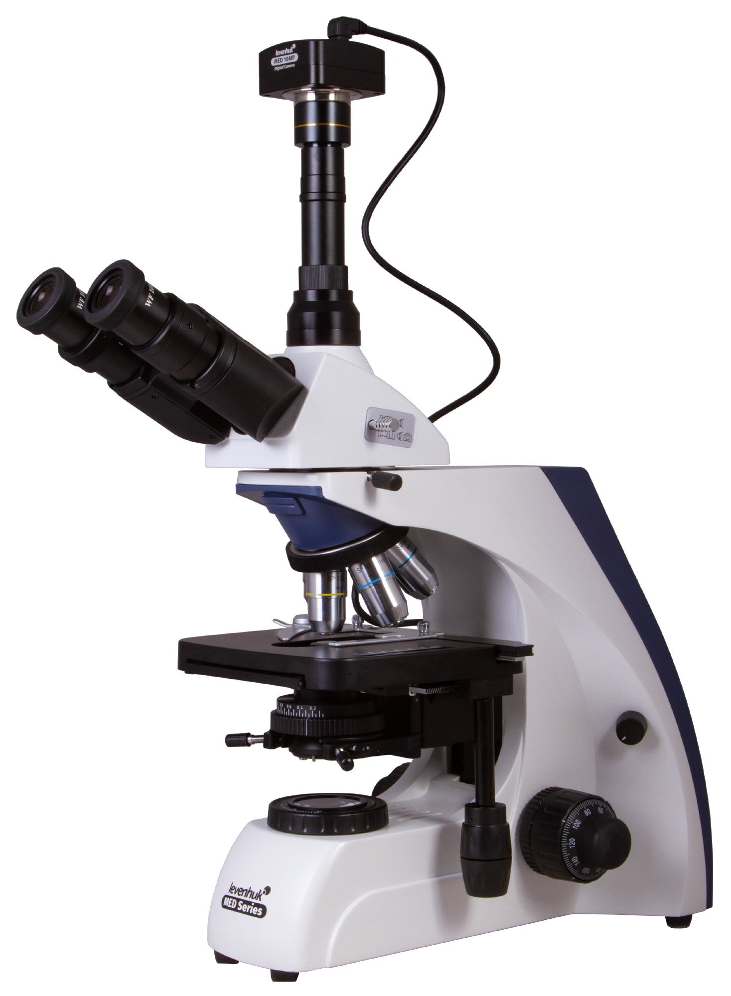 Микроскоп цифровой Levenhuk MED D30T, тринокулярный цена и фото