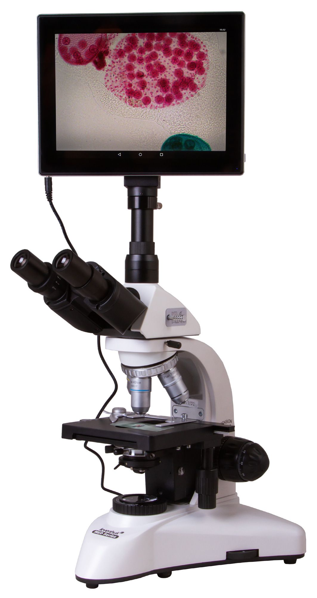 Микроскоп цифровой Levenhuk MED D25T LCD, тринокулярный микроскоп ontime 450х 3 объектива держатель для смартфона аксессуары арт 45044