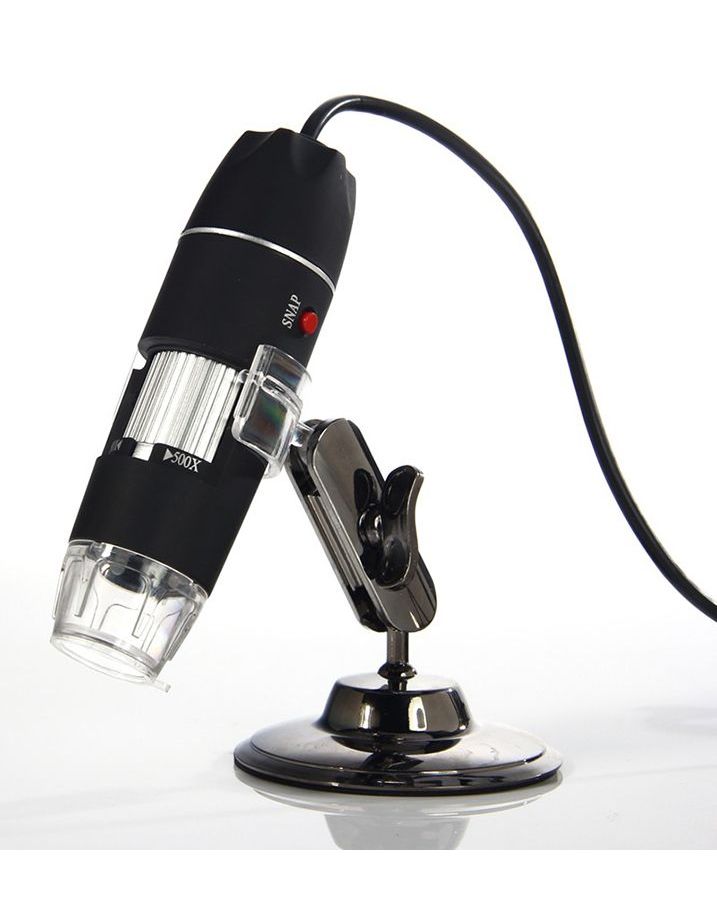 цена Микроскоп цифровой карманный Kromatech 50-500x USB, с подсветкой (8 LED)