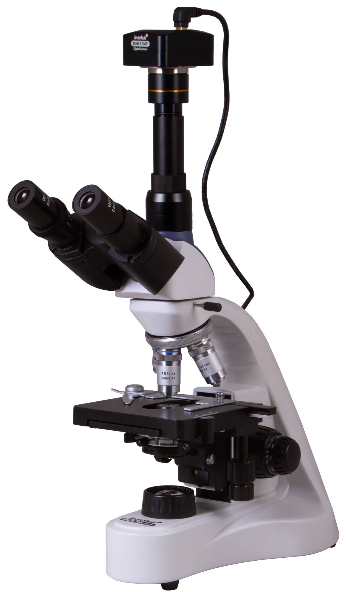 Микроскоп цифровой Levenhuk MED D10T, тринокулярный цена и фото