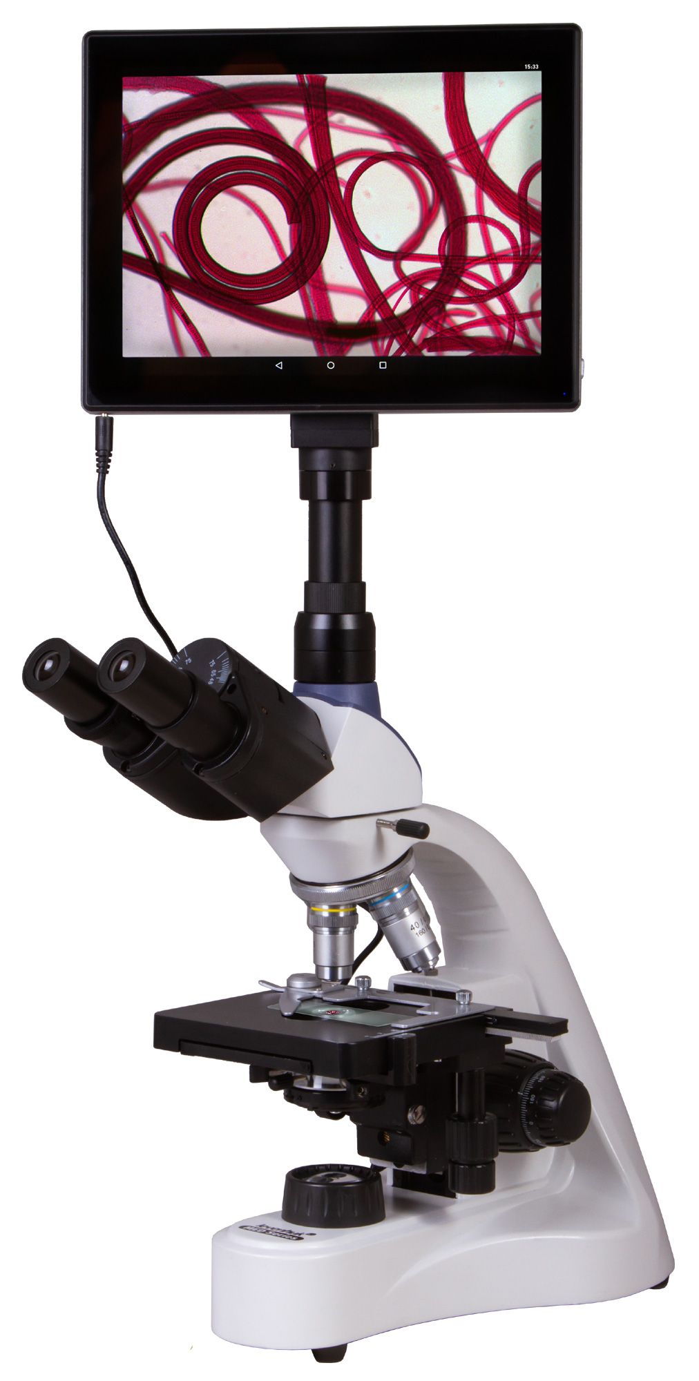 Микроскоп цифровой Levenhuk MED D10T LCD, тринокулярный цена и фото