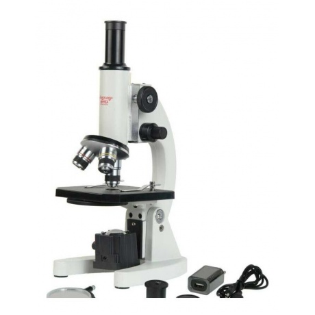 Микроскоп школьный Микромед Эврика 40х-640х (зеркало, LED) - фото 1