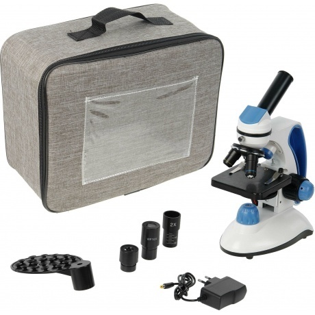 Микроскоп школьный Эврика SMART 40х-1280х в текстильном кейсе - фото 9