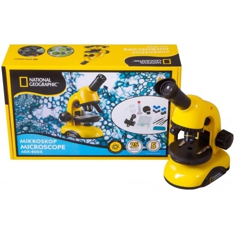 Bresser Микроскоп National Geographic 40x-800x. Цвет: желто-черный - фото 19