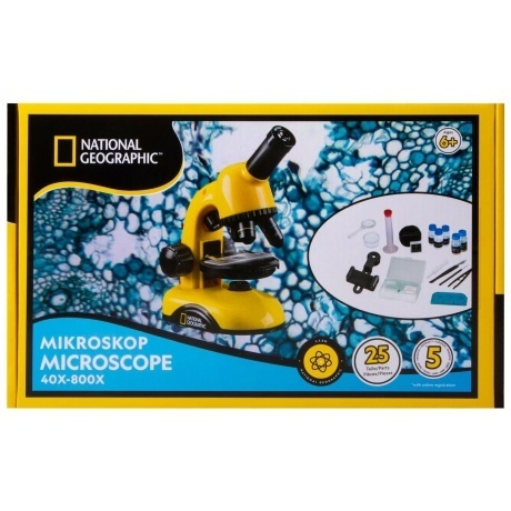 Bresser Микроскоп National Geographic 40x-800x. Цвет: желто-черный - фото 21