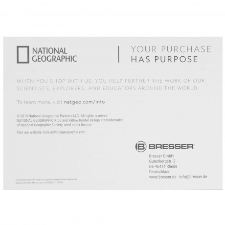 Bresser Микроскоп National Geographic 40x-800x. Цвет: желто-черный - фото 23
