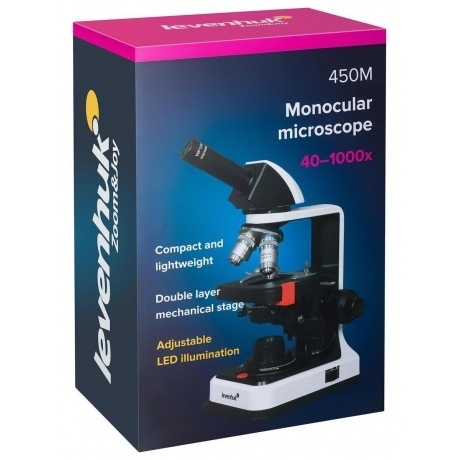 Микроскоп Levenhuk 450M, монокулярный - фото 12