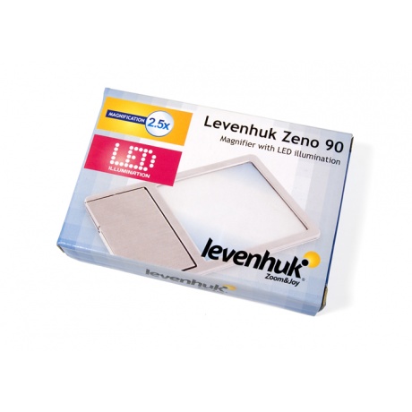 Линза Френеля Levenhuk Zeno 90, 2,5x, 48x45 мм, 1 LED, металл - фото 2