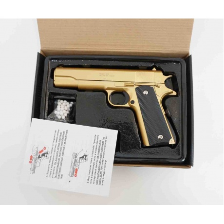 Страйкбольный пистолет Galaxy G.13GD Gold - фото 3