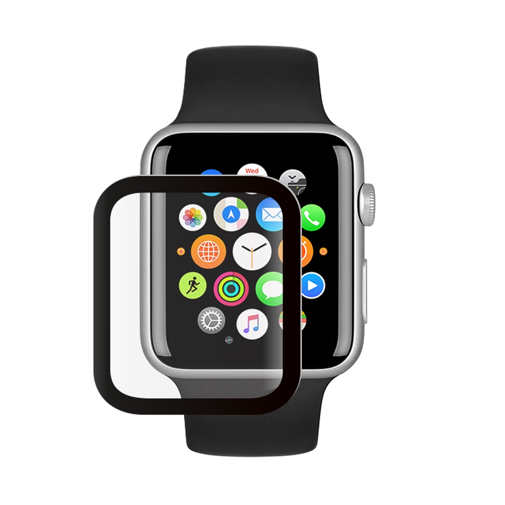 Защитное стекло Deppa Watch Protection PMMA для Apple Watch 4/5 series 44 мм черная рамка