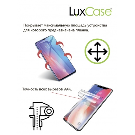 Пленка гидрогелевая LuxCase для Xiaomi Mi Band 2 Front 0.14mm 2шт Transparent 86147 - фото 2