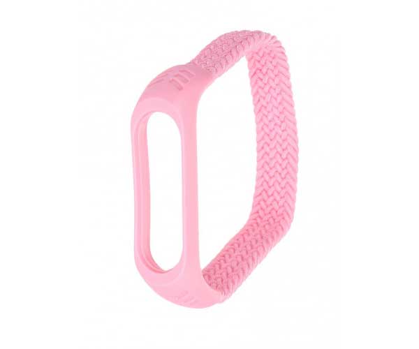 Ремешок Zibelino для Mi Band 3/4/5/6 Моно Silicone 180mm Pink ZBS-M-XIMB5-180-PNK