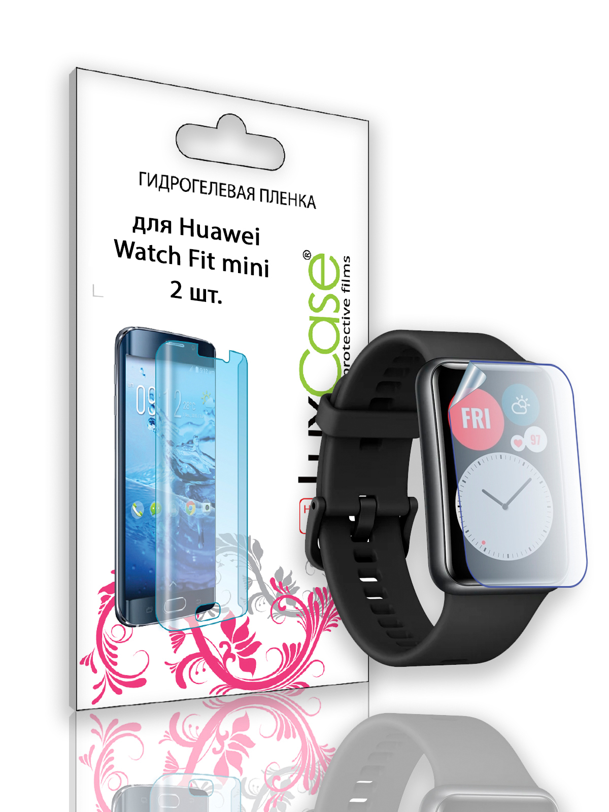 Гидрогелевая пленка LuxCase для Huawei Watch Fit Mini 0.14mm Front 2шт Transparent 90353 аксессуар гидрогелевая пленка luxcase для huawei watch fit mini 0 14mm front 2шт transparent 90353