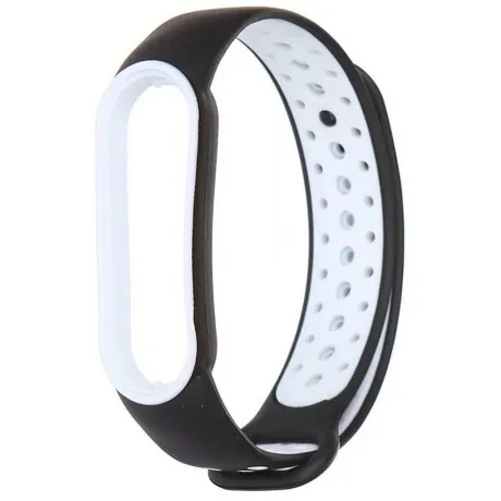 Ремешок Red Line для Xiaomi Mi Band 6 Silicone Black-White УТ000...