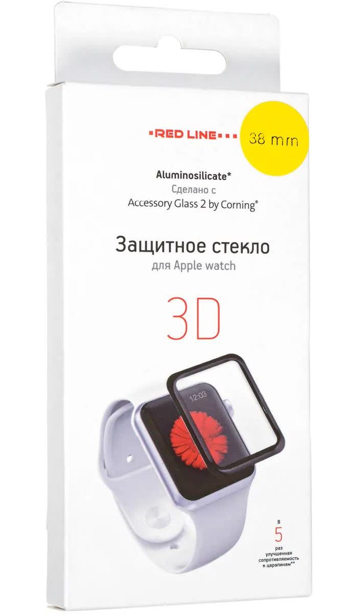 Стекло защитное Corning Apple Watch - 38 mm Full screen (3D) tempered glass УТ000012851