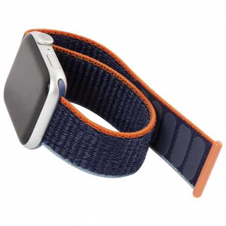 Ремешок нейлоновый MB mObility для Apple watch – 42-44 mm (S3/S4/S5 SE/S6), морская глубина с оранжево синим краем УТ000027927 - фото 3