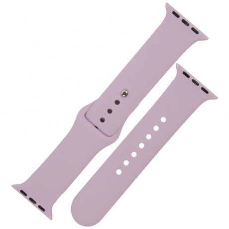 Ремешок силиконовый MB для Apple watch - 38-40 mm (S3/S4/S5 SE/S6), светло-фиолетовый УТ000027892 - фото 2