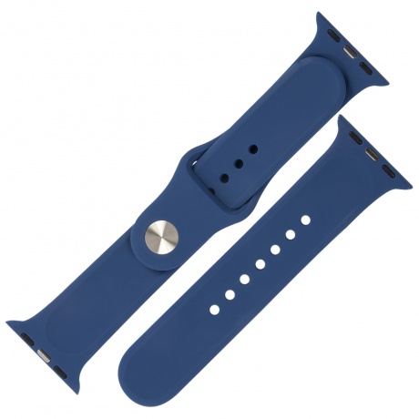Ремешок силиконовый MB для Apple watch - 38-40 mm (S3/S4/S5 SE/S6), цвет морской глубины УТ000027899 - фото 2