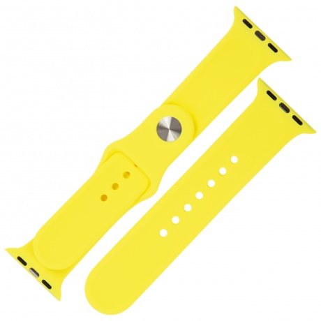 Ремешок силиконовый MB для Apple watch - 38-40 mm (S3/S4/S5 SE/S6), яркий желтый УТ000027891 - фото 2