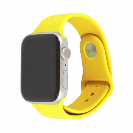 Ремешок силиконовый MB для Apple watch - 38-40 mm (S3/S4/S5 SE/S6), яркий желтый УТ000027891 - фото 3