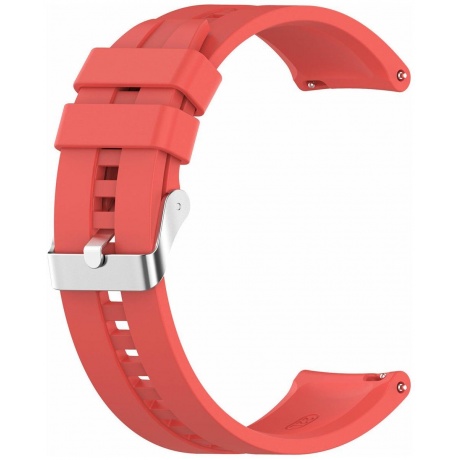 Ремешок Red Line для часов универсальный силиконовый рельефный, 22 mm, красный - фото 1
