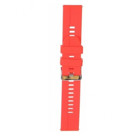 Ремешок Red Line для часов универсальный силиконовый рельефный, 22 mm, красный - фото 2
