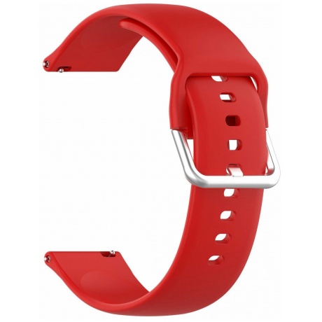 Ремешок Red Line для часов универсальный силиконовый, 20 mm, красный - фото 1
