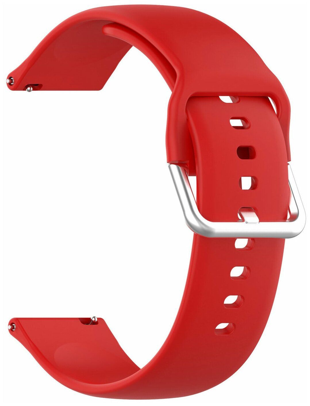 Ремешок Red Line для часов универсальный силиконовый, 20 mm, красный цена и фото