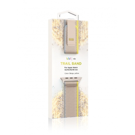 Ремешок нейлоновый Trail Band VLP для Apple Watch 42/44/45/49mm, бежевый-желтый - фото 3